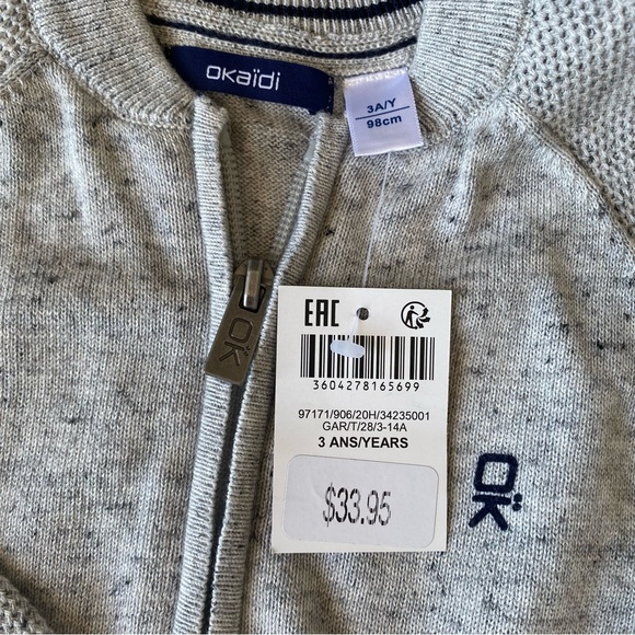 Okaidi Zip up Sweater - Picture 2 of 2